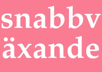 Synonym snabbväxande