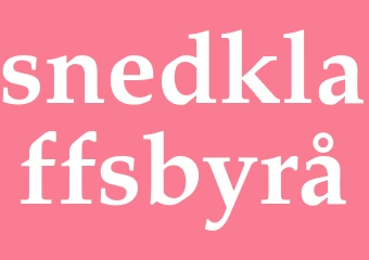 Synonym snedklaffsbyrå