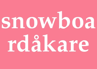Synonym snowboardåkare