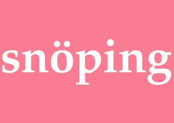 Synonym snöping