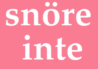 Synonym snöre inte