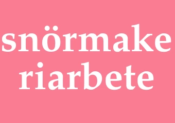 Synonym snörmakeriarbete