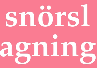 Synonym snörslagning