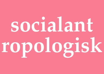 Synonym socialantropologisk