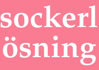 Synonym sockerlösning
