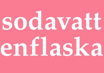 Synonym sodavattenflaska