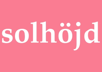 Synonym solhöjd
