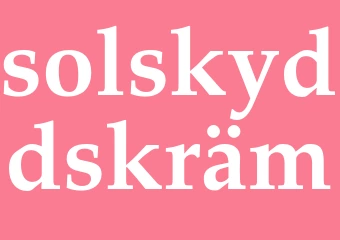 Synonym solskyddskräm