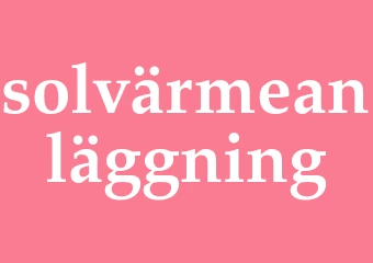 Synonym solvärmeanläggning