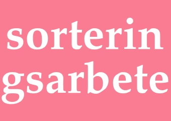 Synonym sorteringsarbete