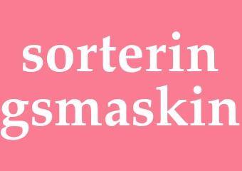 Synonym sorteringsmaskin