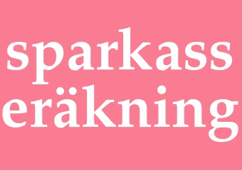 Synonym sparkasseräkning