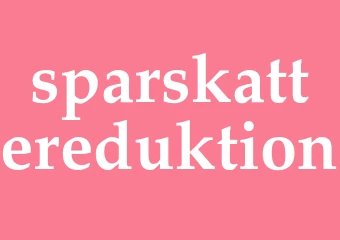Synonym sparskattereduktion