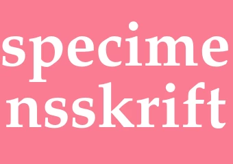 Synonym specimensskrift