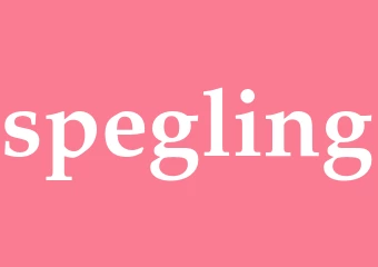 Synonym spegling