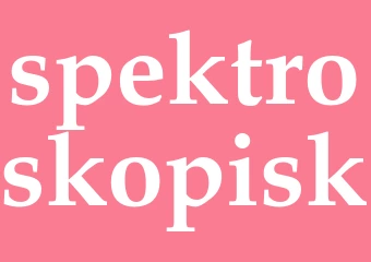 Synonym spektroskopisk