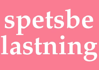 Synonym spetsbelastning