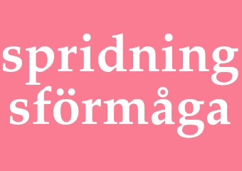 Synonym spridningsförmåga
