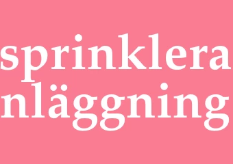 Synonym sprinkleranläggning