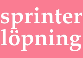 Synonym sprinterlöpning