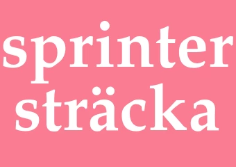Synonym sprintersträcka