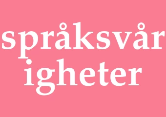 Synonym språksvårigheter