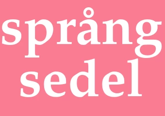 Synonym språngsedel