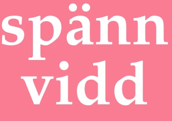 Synonym spännvidd