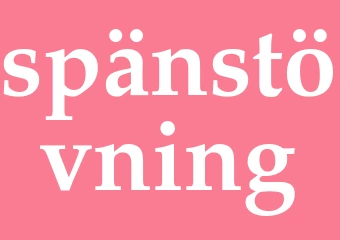 Synonym spänstövning