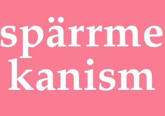 Synonym spärrmekanism