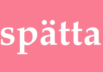 Synonym spätta