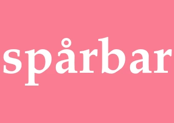 Synonym spårbar