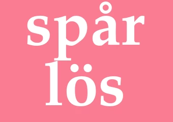 Synonym spårlös