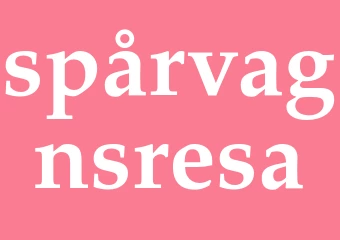 Synonym spårvagnsresa