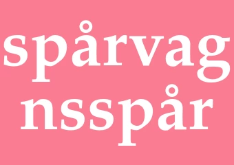 Synonym spårvagnsspår