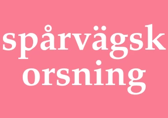 Synonym spårvägskorsning
