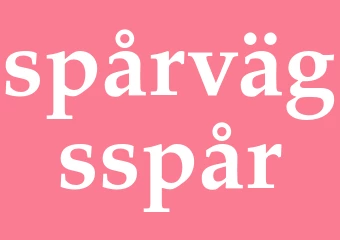 Synonym spårvägsspår