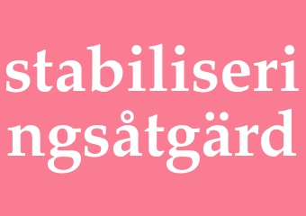 Synonym stabiliseringsåtgärd