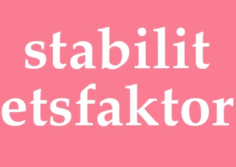 Synonym stabilitetsfaktor