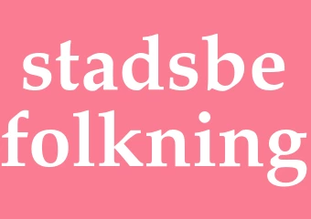 Synonym stadsbefolkning