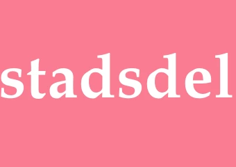 Synonym stadsdel