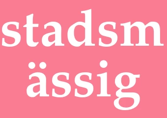 Synonym stadsmässig