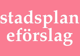 Synonym stadsplaneförslag