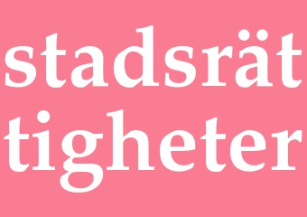 Synonym stadsrättigheter