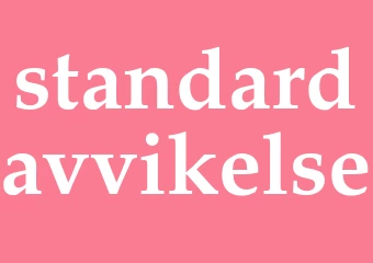 Synonym standardavvikelse