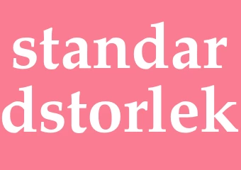 Synonym standardstorlek