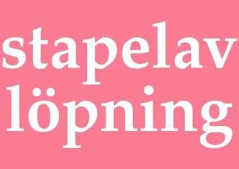 Synonym stapelavlöpning