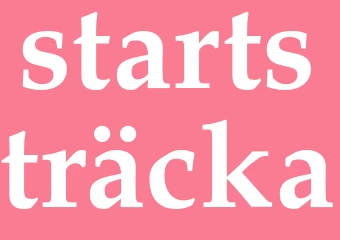 Synonym startsträcka