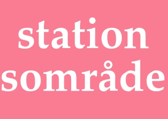 Synonym stationsområde