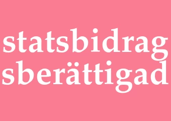 Synonym statsbidragsberättigad